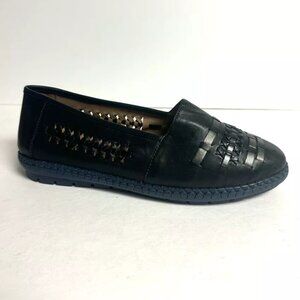 Trotters Womens Rory Slip On Flat Navy Size 11W